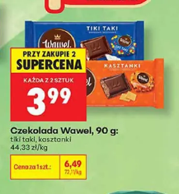 Czekolada Wawel Tiki Taki promocja w Biedronka
