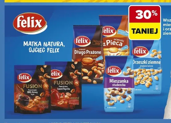 Mieszanki i orzeszki ziemne Felix promocja w Carrefour