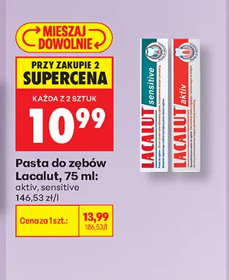 Pasta do zębów Lacalut aktiv promocja w Biedronka