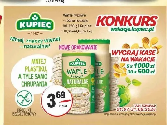 Wafle ryżowe Kupiec promocja w Sedal