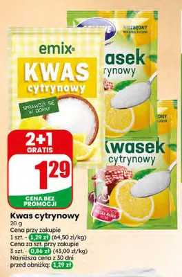 Kwas cytrynowy Emix promocja w Dino