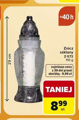 Znicz szklany Z-572 promocja w Carrefour Market