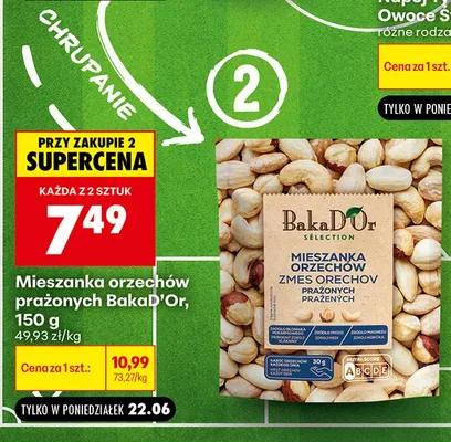 Mieszanka orzechów prażonych BakaD'Or promocja w Biedronka