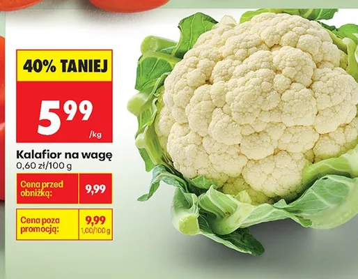 Kalafior na wagę promocja w Biedronka