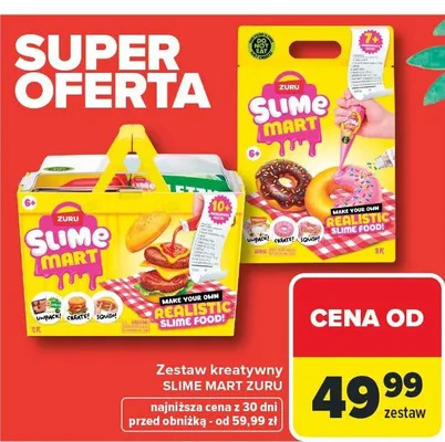 Zestaw kreatywny SLIME MART ZURU promocja w Carrefour