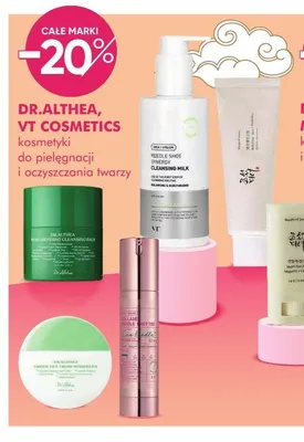 Kosmetyki do pielęgnacji i oczyszczania twarzy Dr.Althea VT Cosmetics promocja w Super-Pharm