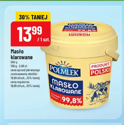 Masło klarowane Polmlek promocja w POLOmarket