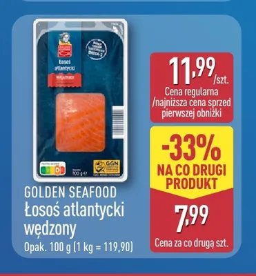 Łosoś atlantycki wędzony Golden Seafood promocja w Aldi