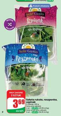 Sałata szpinak Sole Gusto promocja w Dino