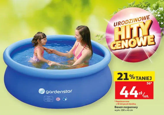 Basen rozporowy gardenstar wym.: 150x41cm promocja w Auchan
