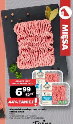 Mięso mielone wieprzowe z szynki Sztuka Mięsa promocja w Netto