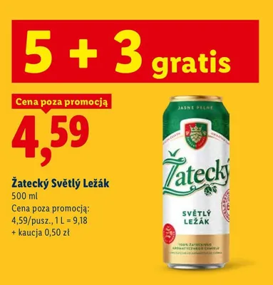 Piwo Žatecký Světlý Ležák promocja w Lidl