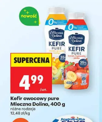 Kefir owocowy pure Mleczna Dolina promocja w Biedronka