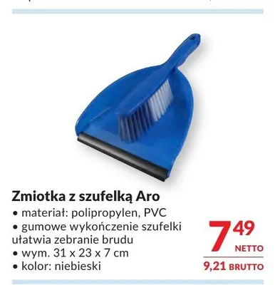 Zmiotka z szufelką Aro promocja w Makro