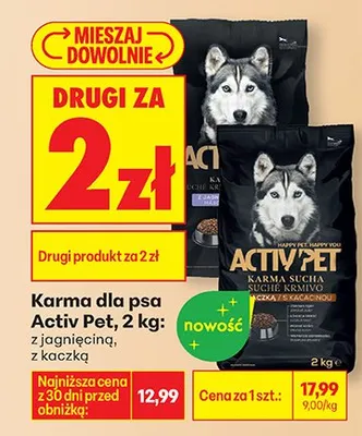 Karma suche dla psa z jagnięciną z kaczką promocja w Biedronka