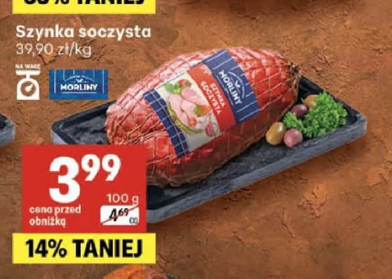 Szynka soczysta Morliny promocja w Delikatesy Centrum