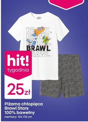 Piżama chłopięca Brawl Stars 100% bawełny promocja w Pepco