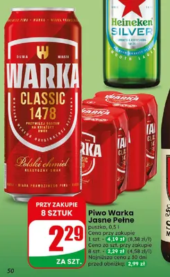 Piwo Warka promocja w Dino