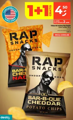 Nachosy Rap Snacks Bar-B-Que Cheddar promocja w Dealz