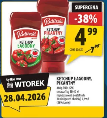 Ketchup łagodny, pikantny promocja w Arhelan