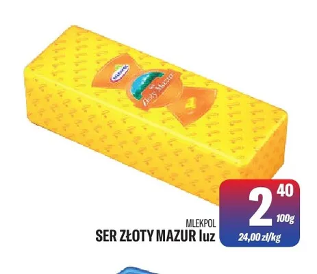 Ser Złoty Mazur luz Mlekpol promocja w Tomi Markt