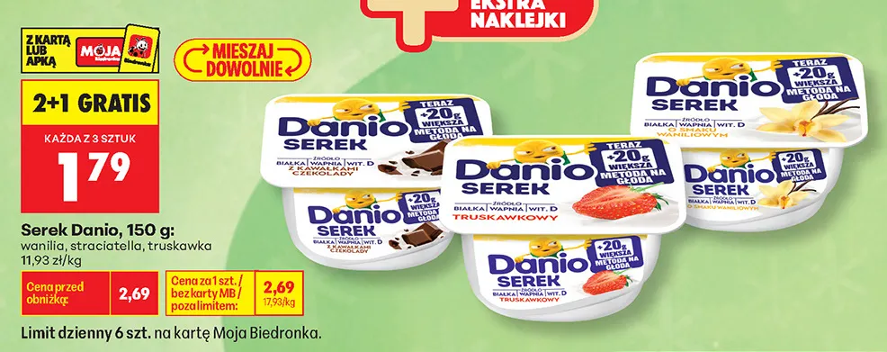Serek Danio straciatella promocja w Biedronka