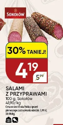 Salami z przyprawami Sokołów promocja w Chata Polska