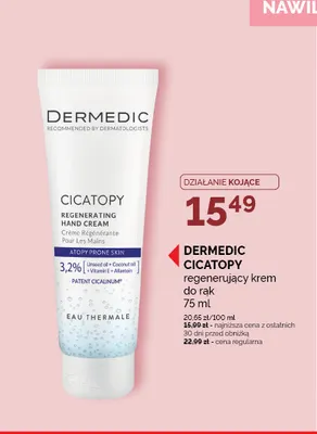 Cicatopy regenerujący krem do rąk Dermedic promocja w Ziko Dermo