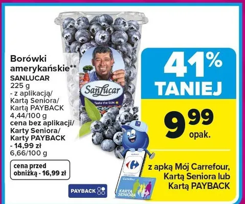 Borówki amerykańskie promocja w Carrefour Market