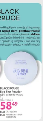 Puder sypki do twarzy Black Rouge Egg Blur Powder promocja w Hebe