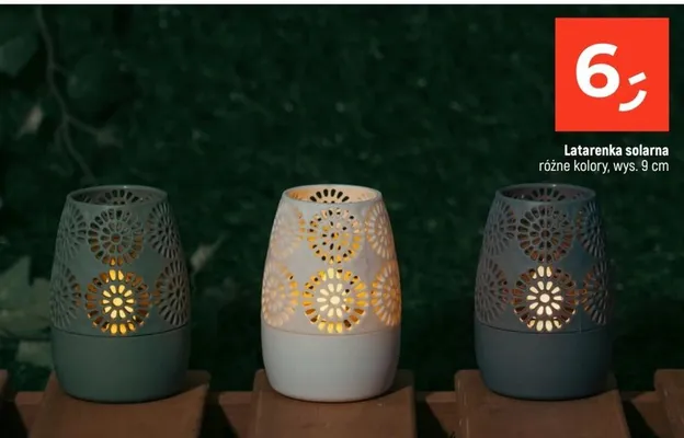 Latarenka solarna różne kolory, wys. 9 cm promocja w Dealz