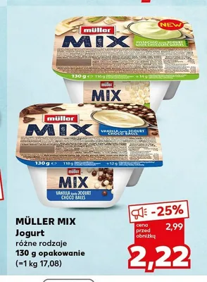 Jogurt Müller Mix Vanilla Choco Balls promocja w Kaufland