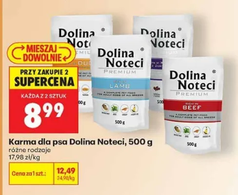 Karma dla psa Dolina Noteci Premium z kaczką promocja w Biedronka