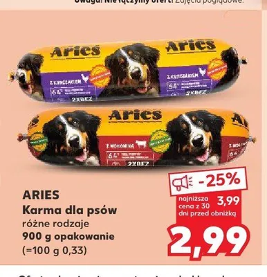 Karma dla psów Aries promocja w Kaufland