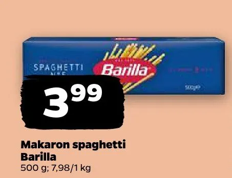 Makaron spaghetti Barilla promocja w Netto