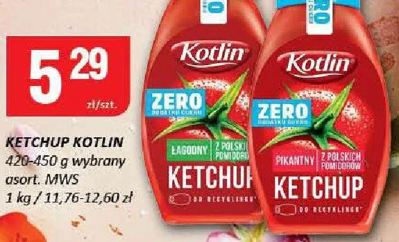 Ketchup Kotlin w wybrany asort. promocja w Chorten