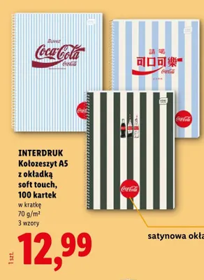 Kołozeszyt A5 soft touch Interdruk promocja w Lidl