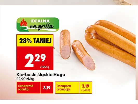 Kiełbaski śląskie Haga promocja w Biedronka