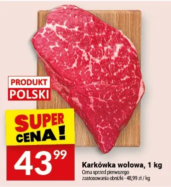 Karkówka wołowa, 1 kg promocja w Twój Market