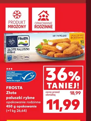 Złote paluszki rybne Frosta promocja w Kaufland