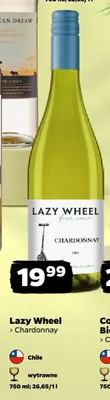 Wino białe wytrawne Lazy Wheel Chardonnay promocja w Netto