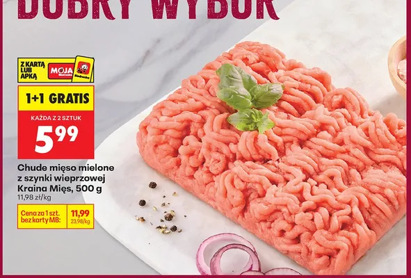 Chude mięso mielone z szynki wieprzowej promocja w Biedronka