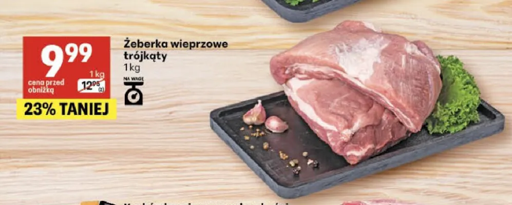 Żeberka wieprzowe trójkąty promocja w Delikatesy Centrum