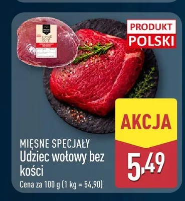 Udziec wołowy bez kości Mięsne Specjały promocja w Aldi