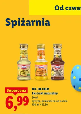 Ekstrakt naturalny cytryna, pomarańcza lub wanilia promocja w Lidl