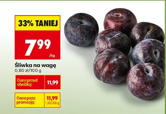 Śliwka na wagę promocja w Biedronka