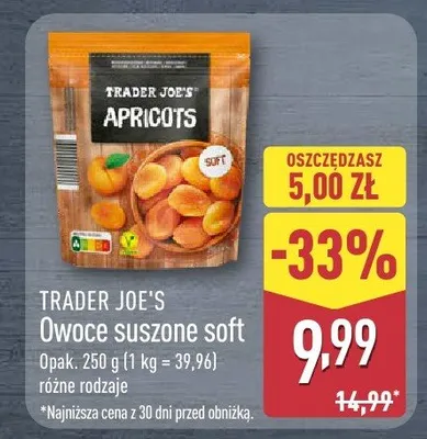 Owoce suszone soft różne rodzaje promocja w Aldi