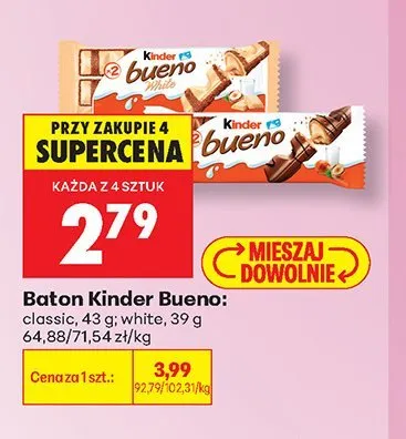 Baton Kinder Bueno Classic promocja w Biedronka