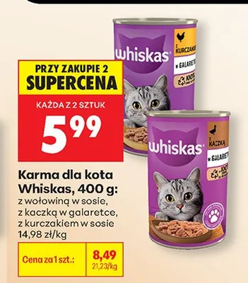 Karma dla kota Whiskas promocja w Biedronka