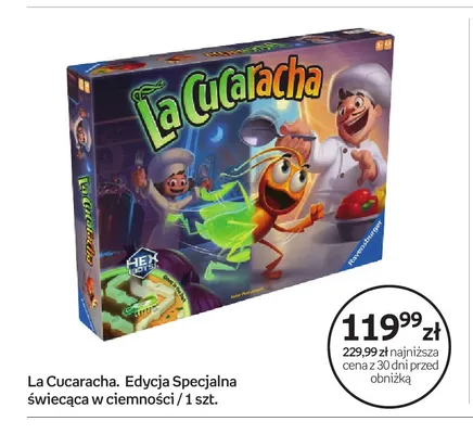Gra planszowa La Cucaracha edycja specjalna świecąca w ciemności Ravensburger promocja w Empik